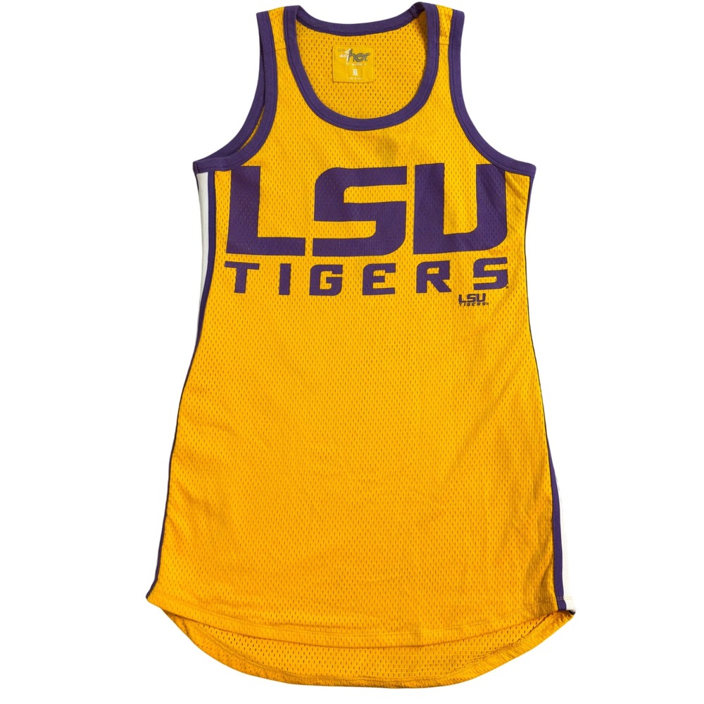 LSU Tigers Dress G-III 4Her by Carl Banks Yellow Purple Sleeveless XL